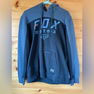 Navy and Grey FOX Moto Hoodie